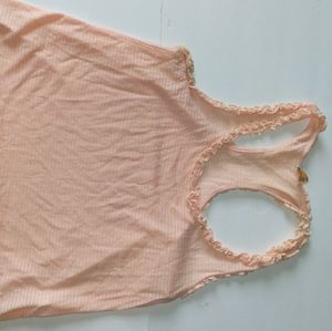 SS Pink Racerback Striped Tank Top 2000s Y2K Vintage